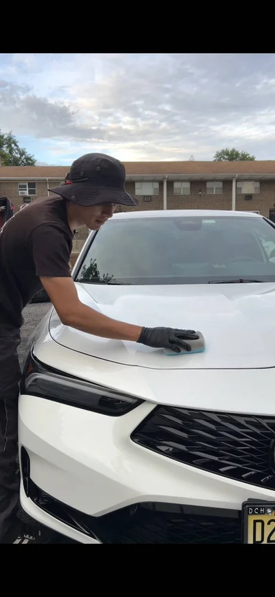 Ceramic coating water beading on paint